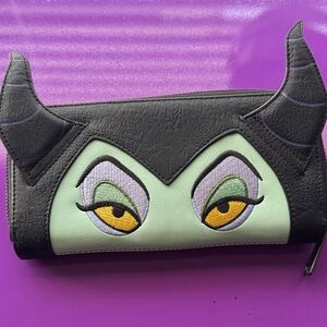 Maleficent Themed Black and Green Wallet LOUNGEFLY